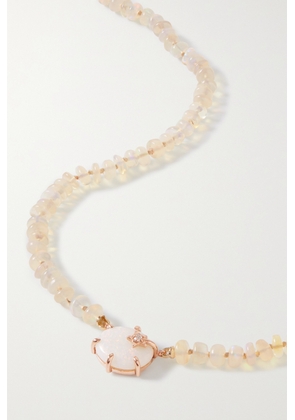 Andrea Fohrman - Mini Galaxy 14-karat Rose Gold Opal And Diamond Necklace - One size