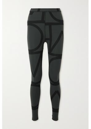 TOTEME - + Net Sustain Printed Stretch Recycled-jersey Leggings - Black - x small,small,medium,large,x large