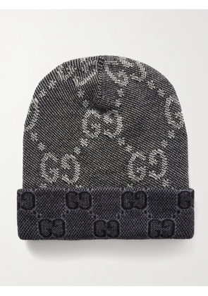 Gucci - Jacquard-knit Wool Beanie - Black - S,M,L