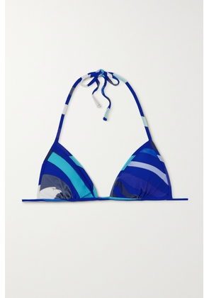 PUCCI - Printed Triangle Bikini Top - Blue - x small,small,medium,large