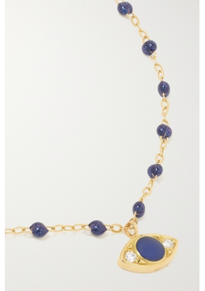 Gigi Clozeau - Classic Gigi Eye 18-karat Gold, Resin, Lapis Lazuli And Diamond Necklace - Blue - One size