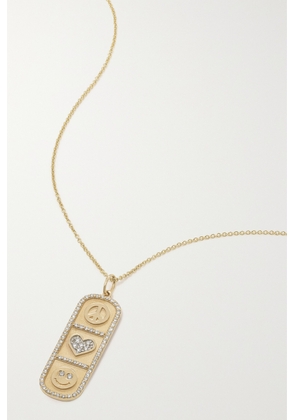 Sydney Evan - Cartouche Icon 14-karat Gold Diamond Necklace - One size