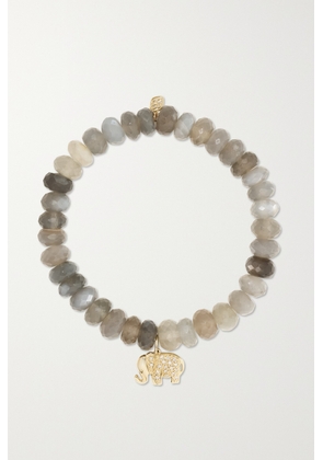 Sydney Evan - Elephant 14-karat Gold, Moonstone And Diamond Bracelet - Gray - One size