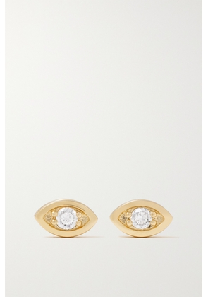Sydney Evan - Evil Eye 14-karat Gold Diamond Earrings - One size