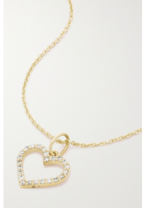 Sydney Evan - Open Heart 14-karat Gold Diamond Necklace - One size