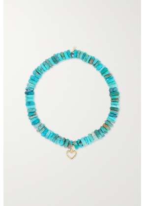 Sydney Evan - Arizona Small 14-karat Gold, Turquoise And Diamond Bracelet - Blue - One size