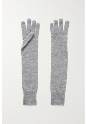 Alaïa - Cashmere And Silk-blend Gloves - Gray - One size