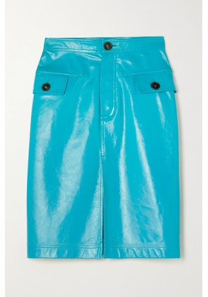 Bottega Veneta - Glossed-leather Skirt - Blue - IT36,IT38,IT40,IT42,IT44,IT46