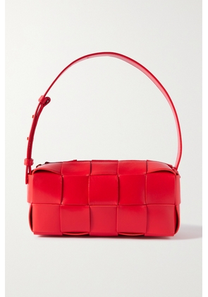 Bottega Veneta - Brick Cassette Small Intrecciato Leather Shoulder Bag - Red - One size
