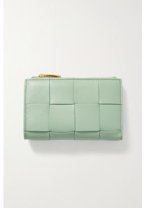 Bottega Veneta - Cassette Medium Intrecciato Leather Wallet - Green - One size