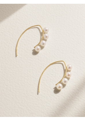 Melissa Joy Manning - Wishbone 14-karat Recycled Gold Pearl Earrings - White - One size