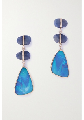 Melissa Joy Manning - 14-karat Recycled Gold, Sapphire And Opal Earrings - One size