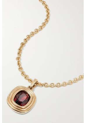 MAOR - Equinox Small 18-karat Gold Garnet Necklace - One size