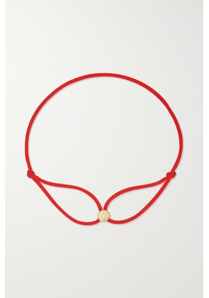 Octavia Elizabeth - + Net Sustain Parachute Nesting Gem 18-karat Recycled Gold, Diamond And Cord Bracelet - Red - One size