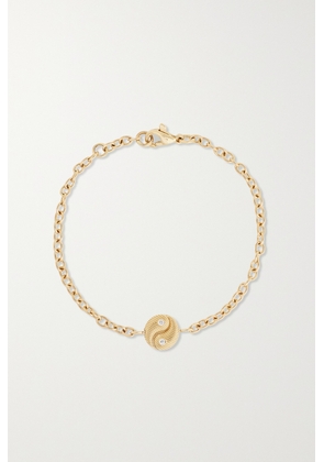 Retrouvaí - Mini Yin Yang 14-karat Gold Diamond Bracelet - One size