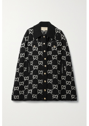 Gucci - Bouclé-jacquard Cape - Black - XS,S,M,L,XL