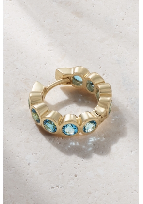 42 SUNS - Small 14-karat Gold Topaz Single Hoop Earring - Blue - One size