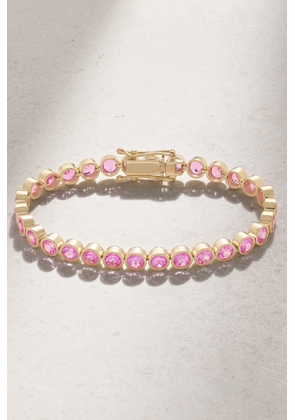 42 SUNS - 14-karat Gold Laboratory-grown Sapphire Bracelet - Pink - 17,16