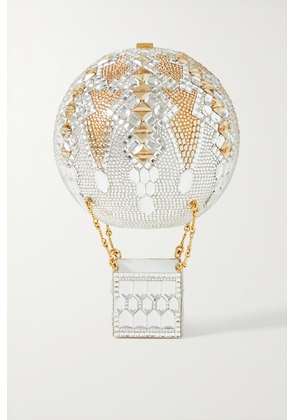 Judith Leiber Couture - Hot Air Balloon Crystal-embellished Gold-tone Clutch - White - One size