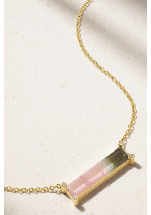 Octavia Elizabeth - 18-karat Gold, Tourmaline And Diamond Necklace - Pink - One size