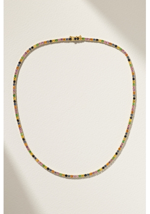 Roxanne First - 14-karat Gold Sapphire Tennis Necklace - Multi - One size