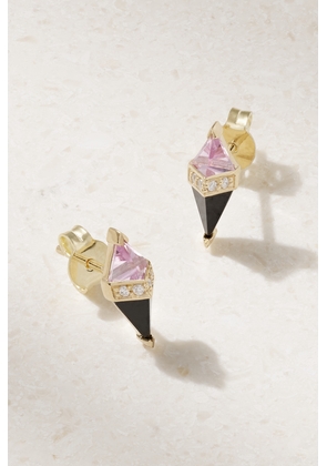 SORELLINA - Pietra 18-karat Gold Multi-stone Earrings - Black - One size