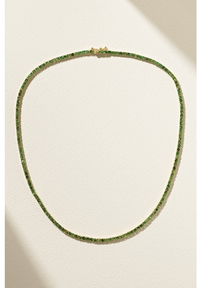 Roxanne First - 14-karat Gold Tsavorite Tennis Necklace - Green - One size