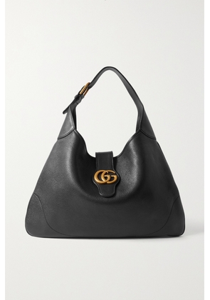 Gucci - Aphrodite Large Embellished Leather Shoulder Bag - Black - One size