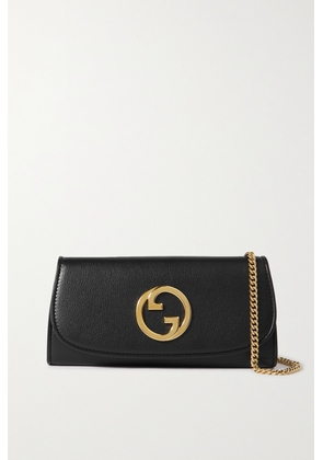 Gucci - Blondie Embellished Textured-leather Wallet - Black - One size