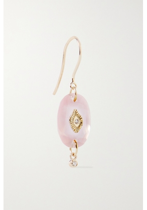 Pascale Monvoisin - Souad 9-karat Gold, Pink Quartz And Diamond Single Earring - One size