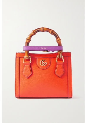 Gucci - Diana Mini Textured-leather Tote - Orange - One size