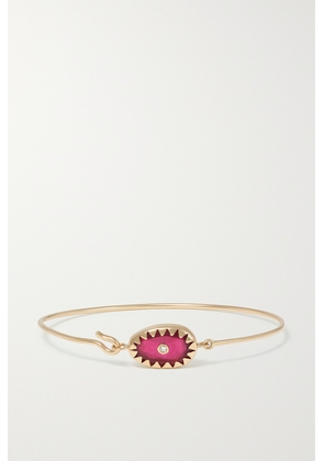Pascale Monvoisin - Orso 9-karat Gold, Ruby And Diamond Bangle - Red - One size