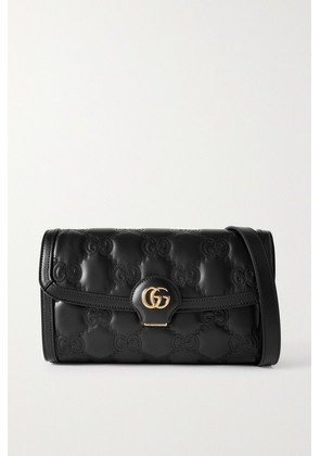Gucci - Gg Matelassé Leather Shoulder Bag - Black - One size