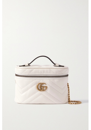 Gucci - Gg Marmont Mini Quilted Leather Shoulder Bag - White - One size