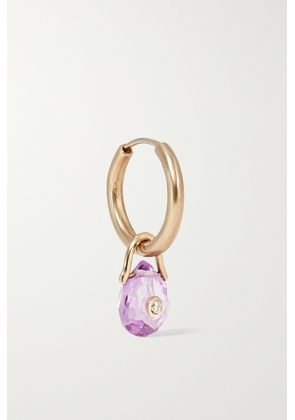 Pascale Monvoisin - Orso 9-karat Gold, Amethyst And Diamond Single Hoop Earring - Purple - One size