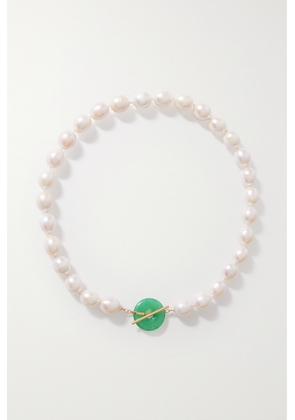 Loren Stewart - + Net Sustain Fortuna 14-karat Recycled Gold, Pearl And Malay Jade Necklace - White - One size
