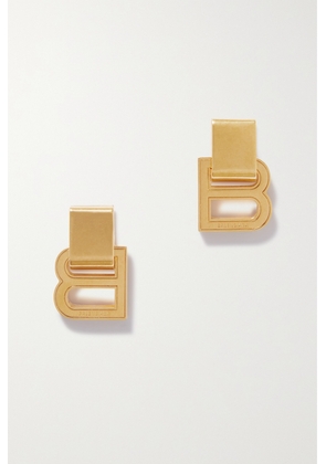 Balenciaga - Hourglass Gold-tone Earrings - One size