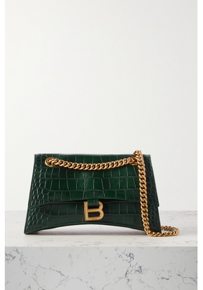 Balenciaga - Crush Croc-effect Leather Shoulder Bag - Green - One size