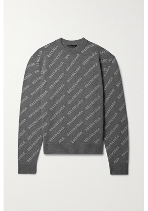 Balenciaga - Printed Cashmere Sweater - Gray - XS,S,M,L,XL