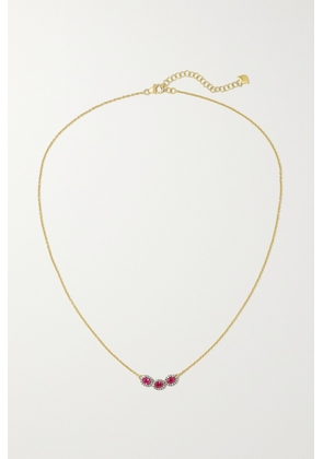 Amrapali London - Rhodium-plated 18-karat Gold, Ruby And Diamond Necklace - One size