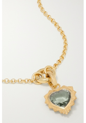Foundrae - Gemstone Heart 18-karat Gold Prasiolite Necklace - Green - One size