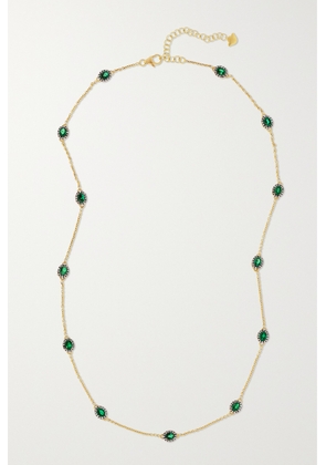 Amrapali London - Rajasthan 18-karat Gold, Rhodium-plated, Emerald And Diamond Necklace - Green - One size