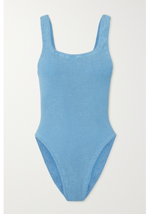 Hunza G - Seersucker Swimsuit - Blue - One size