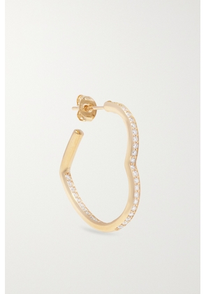 Kimaï - Open Heart 18-karat Recycled Gold Laboratory-grown Diamond Single Hoop Earring - One size