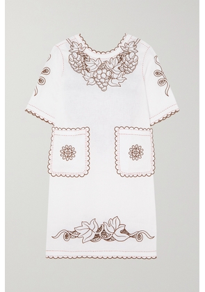 Vita Kin - Stella Embroidered Linen Dress - White - x small,small,medium,large