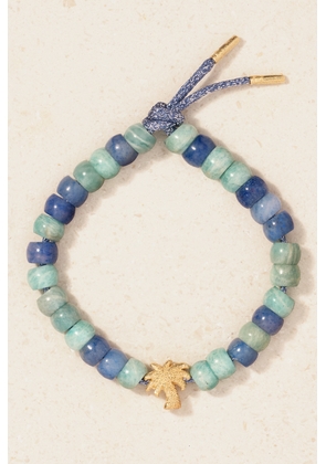 Carolina Bucci - Palma Forte Beads 18-karat Gold And Lurex Amazonite And Agate Bracelet - One size
