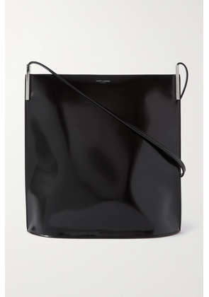 SAINT LAURENT - Suzanne Glossed-leather Tote - Black - One size