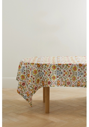 Cabana - Rinascimento Floral-print Linen Tablecloth - Multi - One size