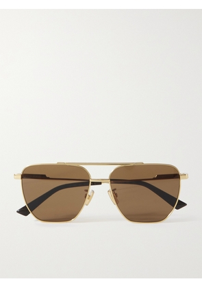 Bottega Veneta Eyewear - Original Aviator-style Gold-tone Sunglasses - One size