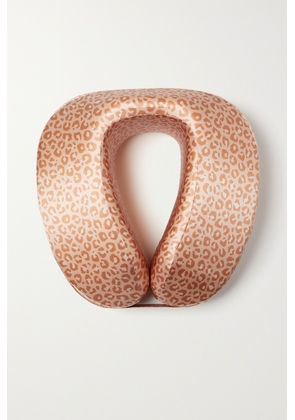 Slip - Jet Setter Leopard-print Silk Travel Pillow - Multi - One size